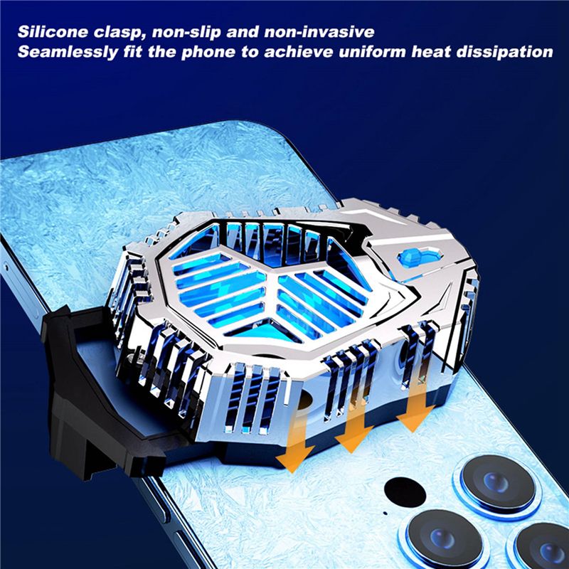 AL-07 Portable Mobile Phone Radiator Semiconductor Radiator Temperature Second Gear Adjustable Phone Cooler Black