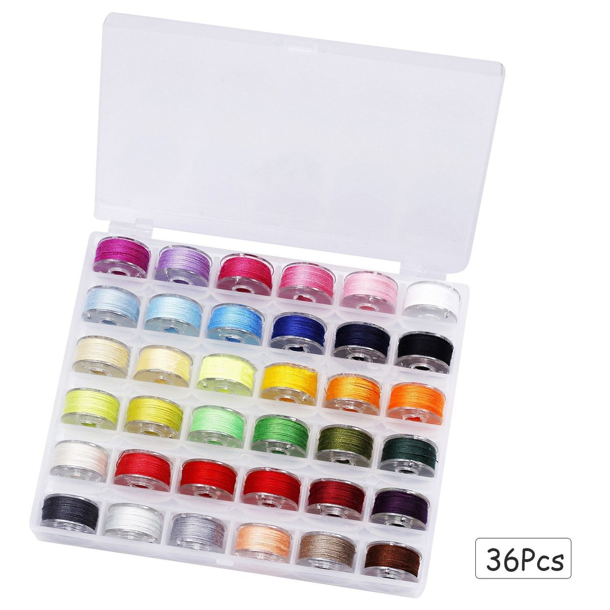 36 Grid Thread Bobbins Sewing Threads Kit With Bobbin Case