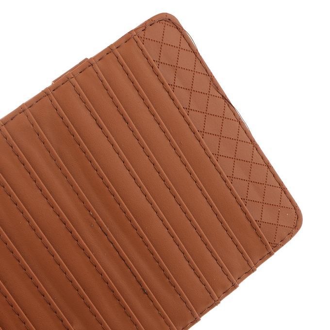Car Sun Visor Sunshade CD Card Clip Holder Organizer Pocket Brown