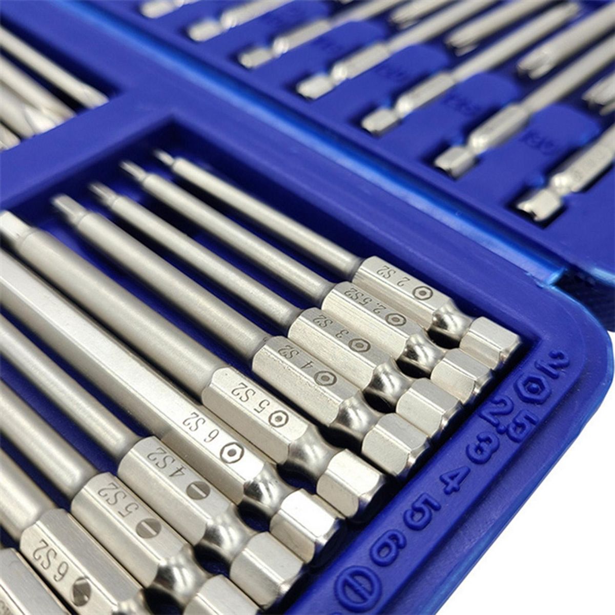 50Pcs Long Screwdriver Bits Set 49Pcs 75mm Cr-V Screwdriver Bits + 1Pc Magnetic Bit Holder with Storage Box