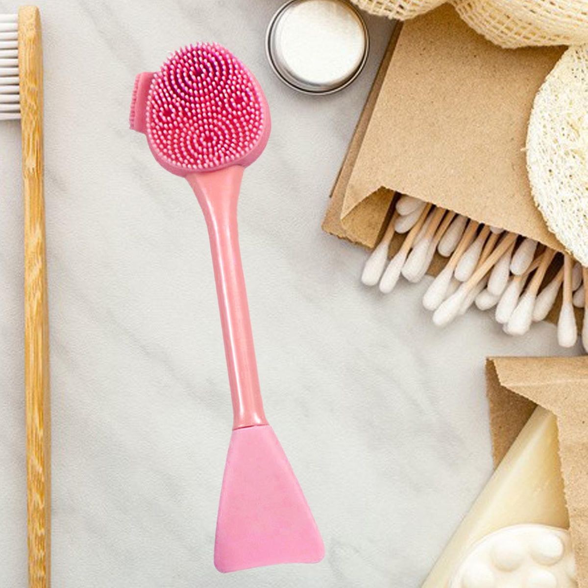 Soft Silicone Face  Brushes Women Pink
