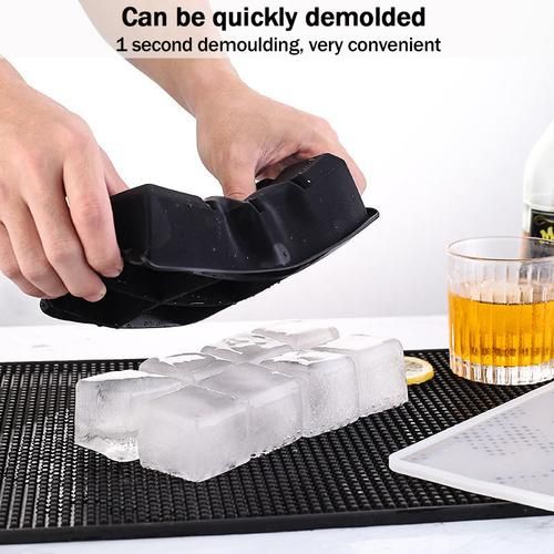 8/6/4Cell Large Ice Cube Mold MultiColor Square Ice Tray Mold Big Cubitera Food Grade Silicone Tray Mold Ice Maker Ice Cube Tray