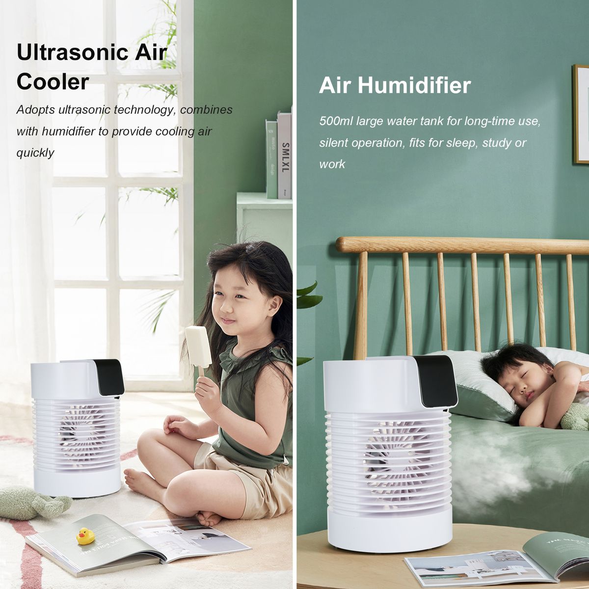 Portable Ultrasonic Air Cooler   Humidifier Touch Control