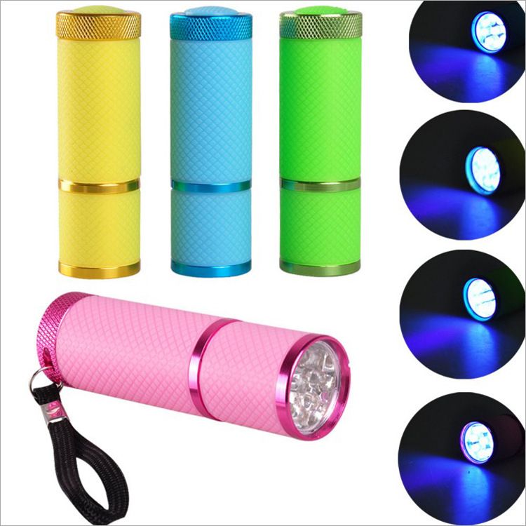 Mini UV Led Light For 9 LED Flashlight Portability Nail Dryer Machine Nail Art Tools