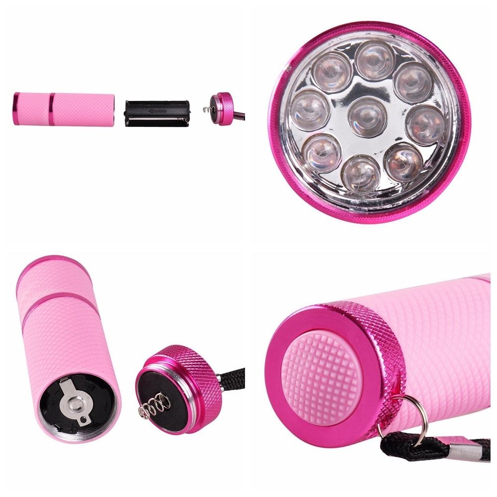 Mini UV Led Light For 9 LED Flashlight Portability Nail Dryer Machine Nail Art Tools