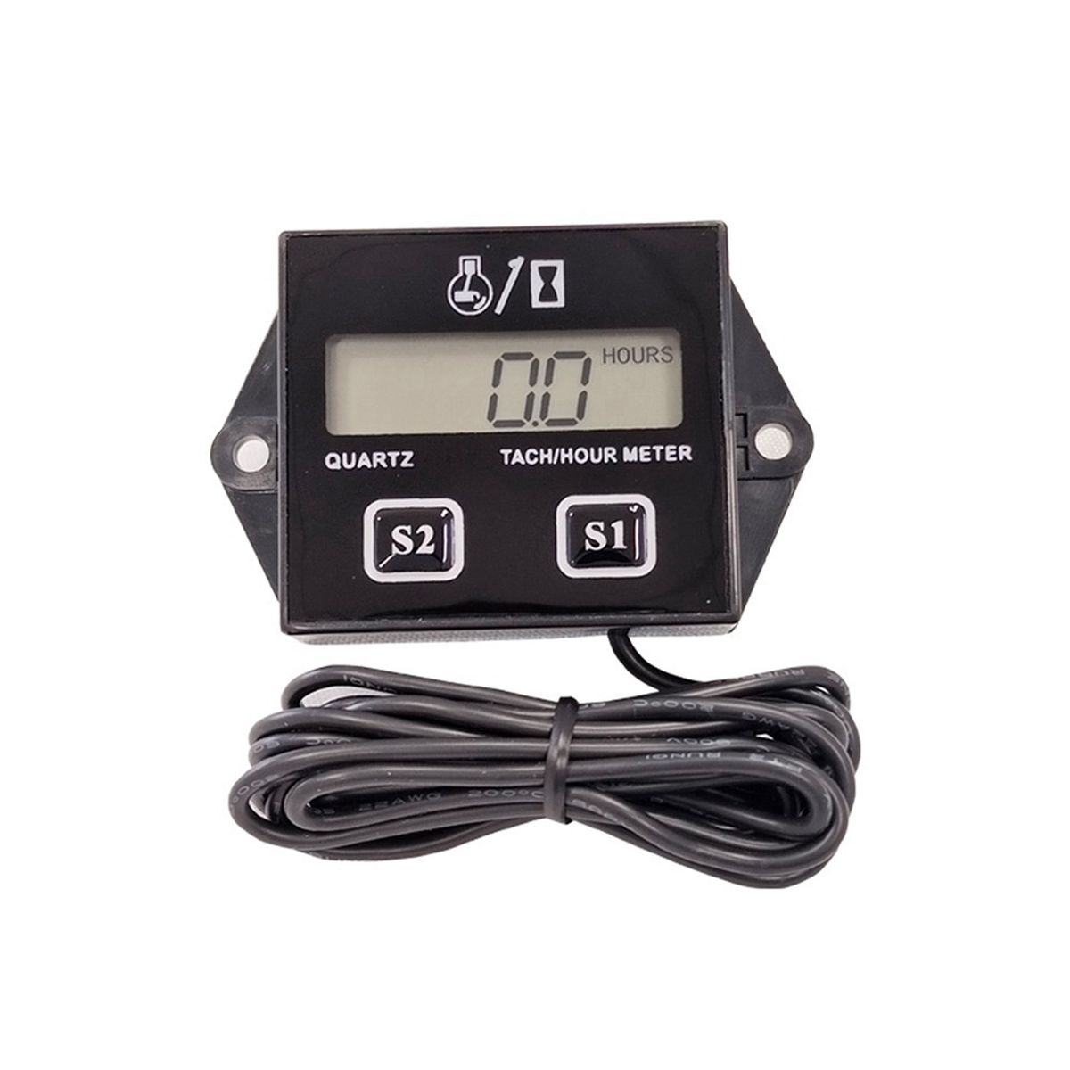 Digital Display Tachometer Timer Engine Tach Hour Meter Gauge Inductive Car Stroke Engine LCD Display for Car Motor Boat