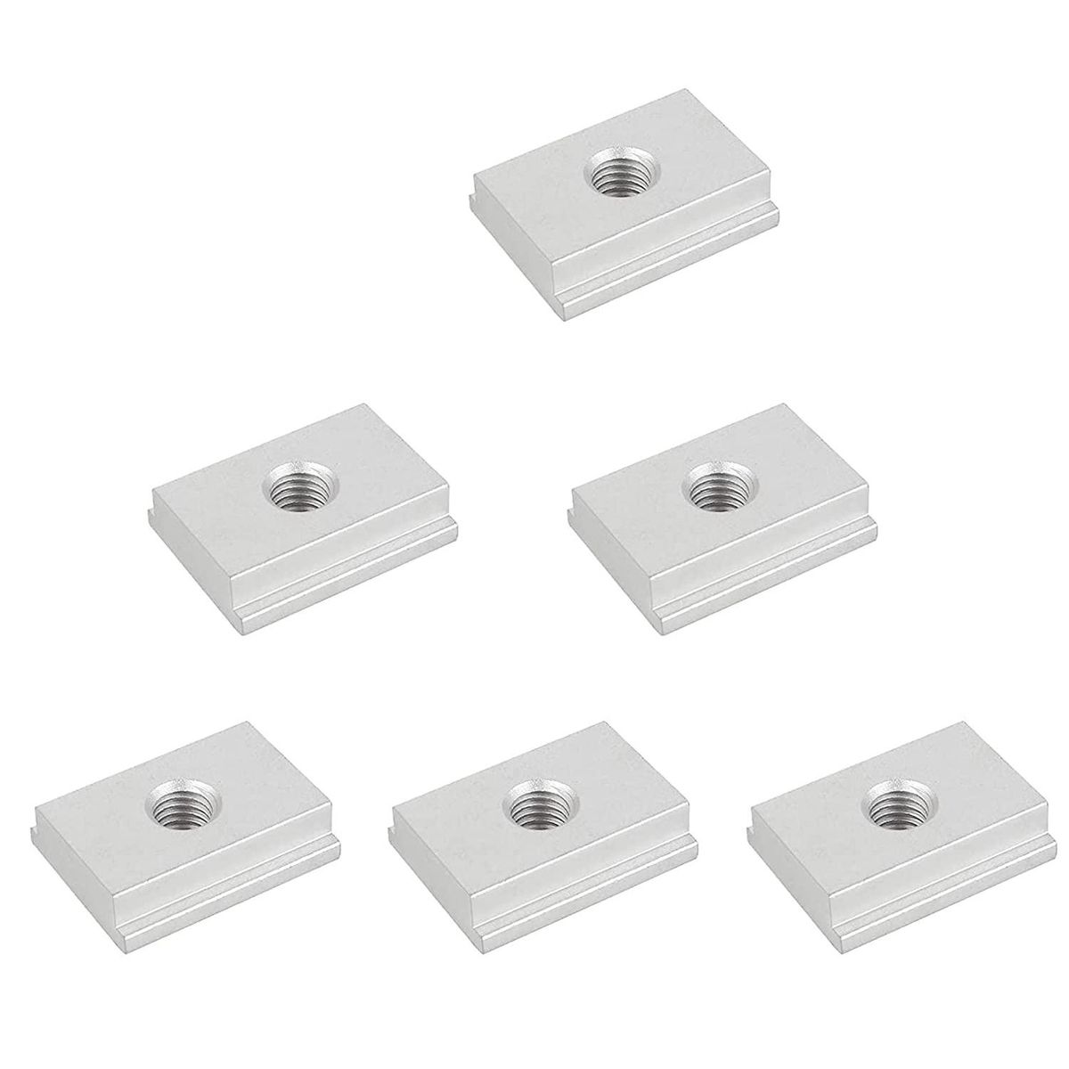 6 Pcs M6 T-Rail Sliding Nuts, Aluminum Slot Nuts, for Slot F