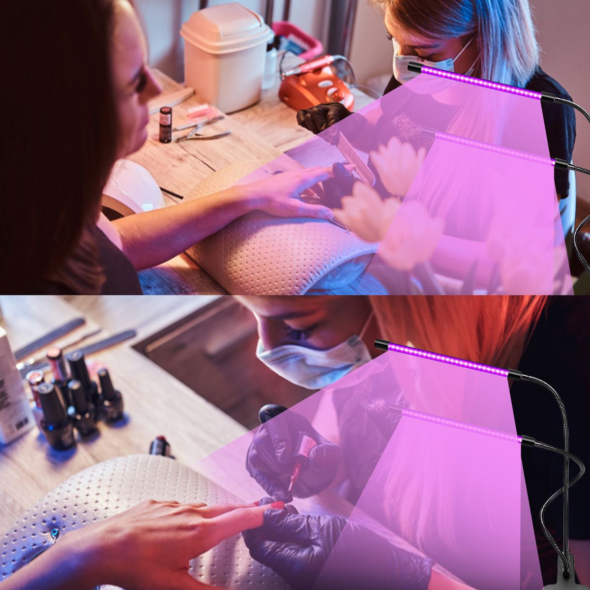 LED UV Lamp Manicure UV  Curing Lamp 20W UV Light With Clip