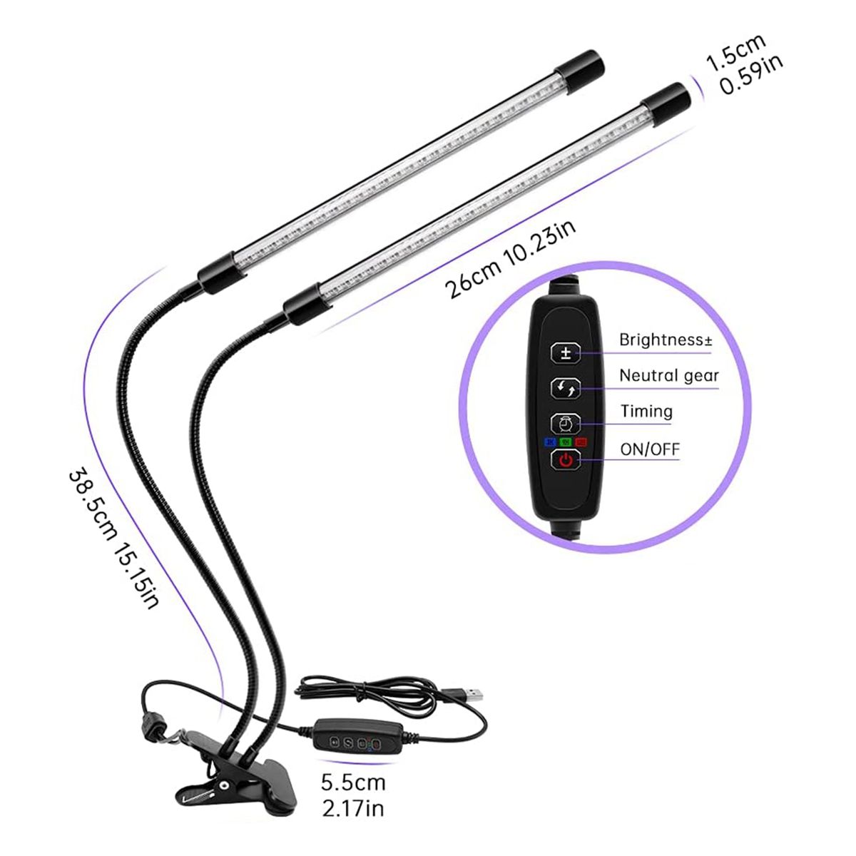 LED UV Lamp Manicure UV  Curing Lamp 20W UV Light With Clip