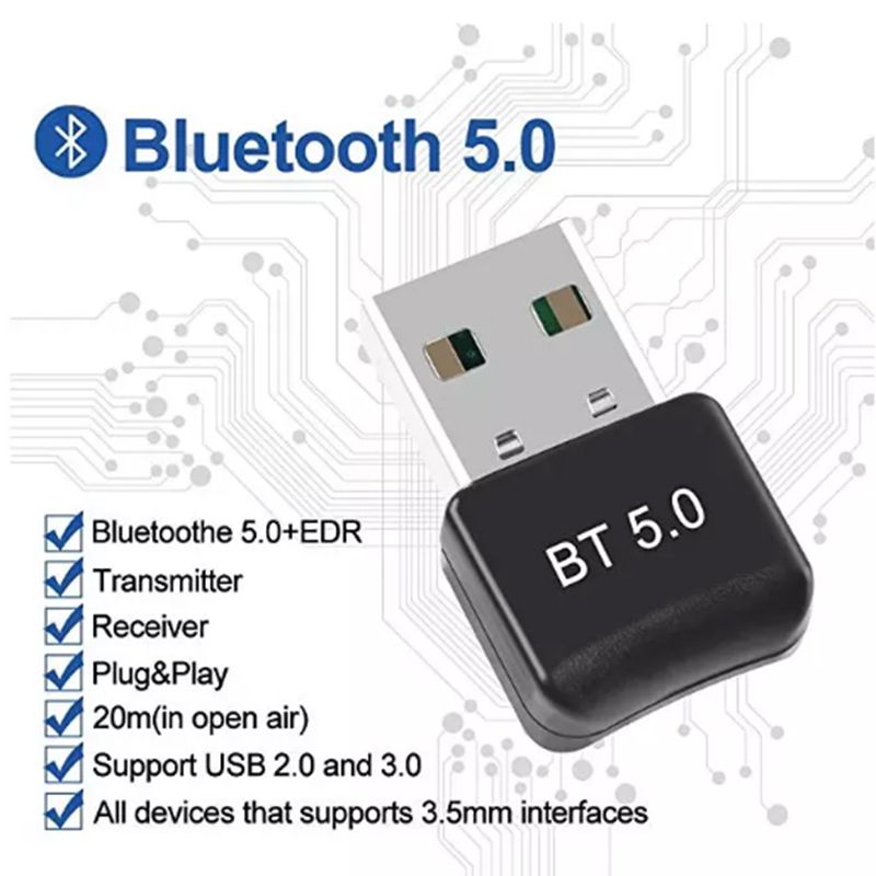 Wireless USB Bluetooth Adapter 5.0 For Computer Mini