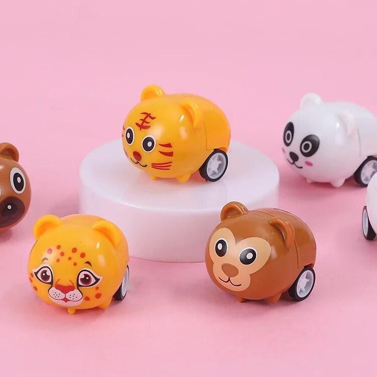 12pcs Cute Animal Pull Back Car Kids Birthday Party Favor Toys Baby Shower Guest Gift Souvenir Boys Girl Giveaway Pinata Fillers