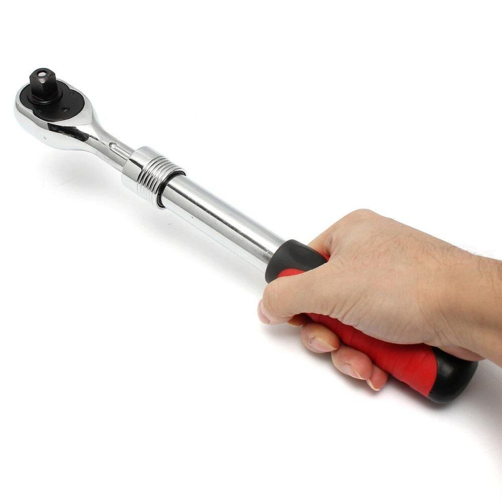 1/2" DRIVE EXTENDING TELESCOPIC RATCHET HANDLE SOCKET WRENCH MECHANICS GARAGE