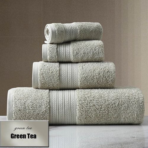 Cotton Towel Set Solid Color Large Thick Bath Towel