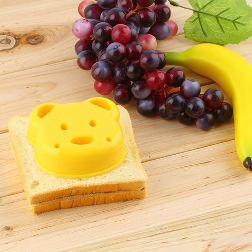 Ute Sandwi H Mold  Utter Bear Shape  Ake Bread Toast Mould Maker-yellow