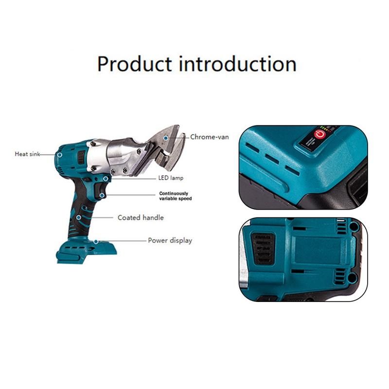 21V Metal Shear, 16GA, Speed Swivel Head Electric Metal Cutt