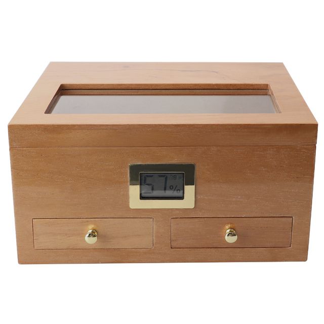 Cedar Wood Portable Humidor Box Cigar Case