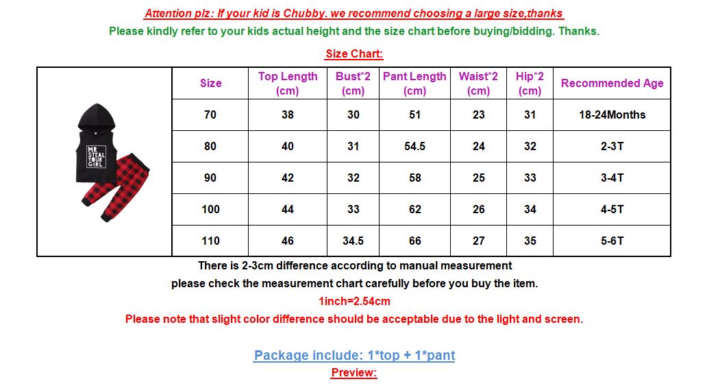1-6 Years Kid Boy 2PCS Summer Outfit Set Sleeveless Hoodie Plaid Long Pants