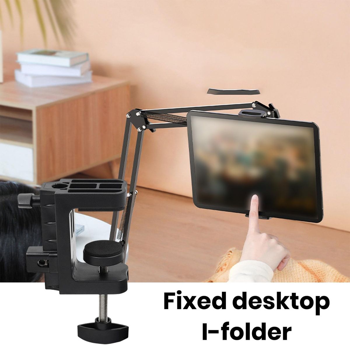Clamp Holder 360-degree Rotating C-clamp Desktop Mount Compact Black