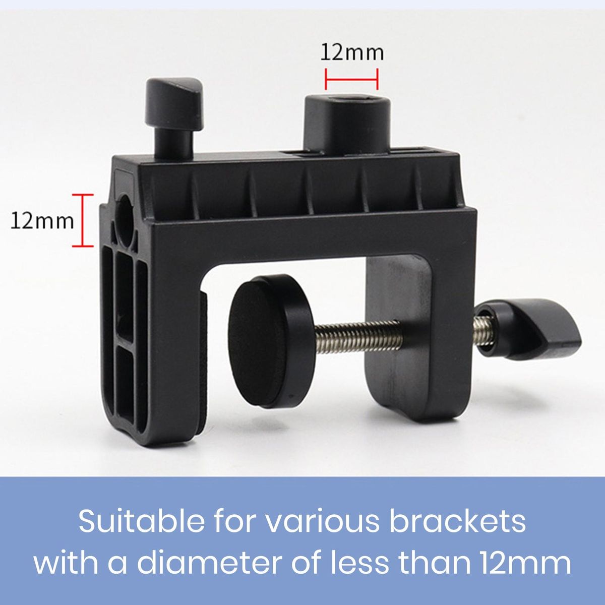 Clamp Holder 360-degree Rotating C-clamp Desktop Mount Compact Black
