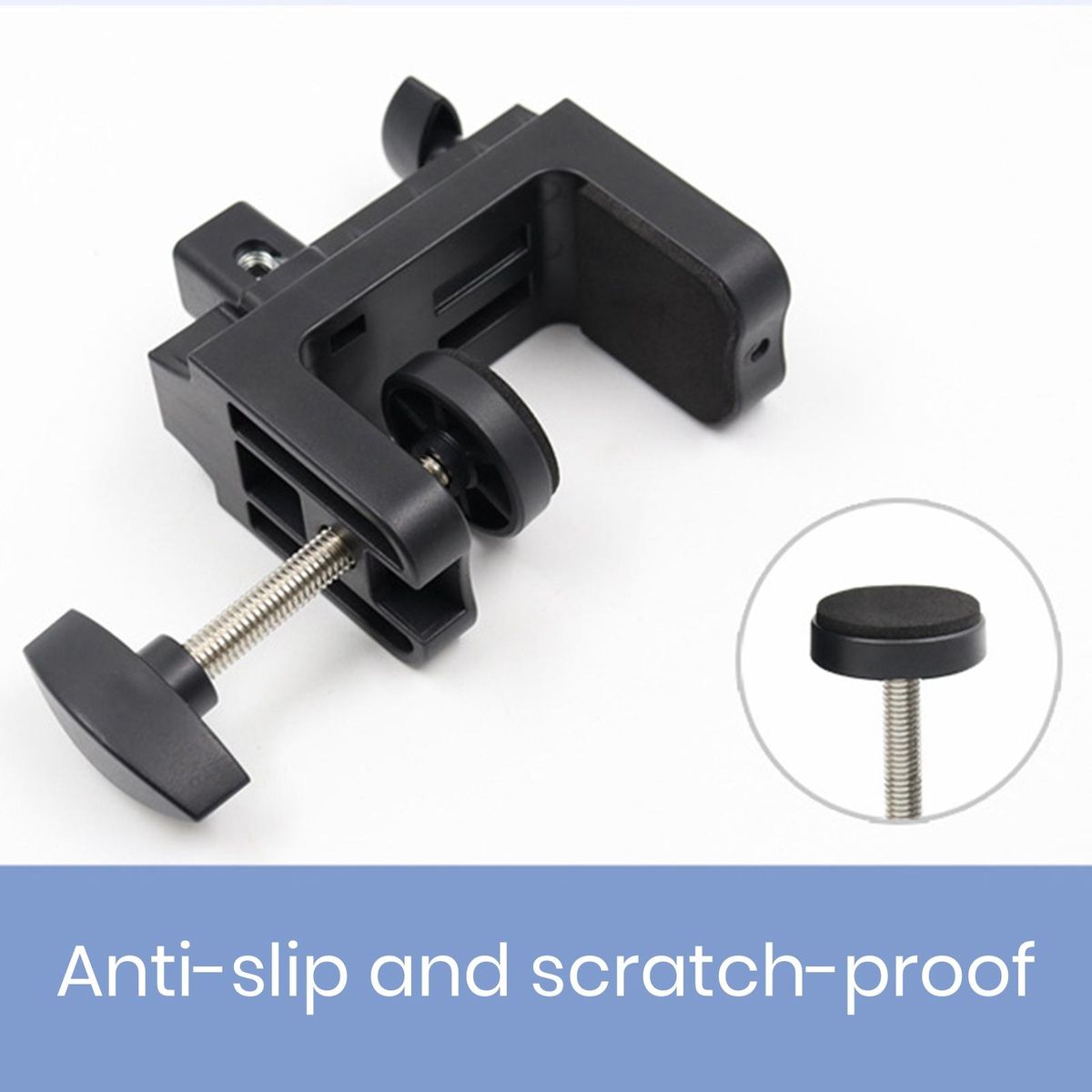 Clamp Holder 360-degree Rotating C-clamp Desktop Mount Compact Black