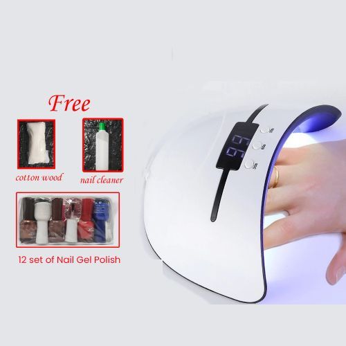 36w UV Lamp Nail Gel Drier With Free 12pcs Nail Polish