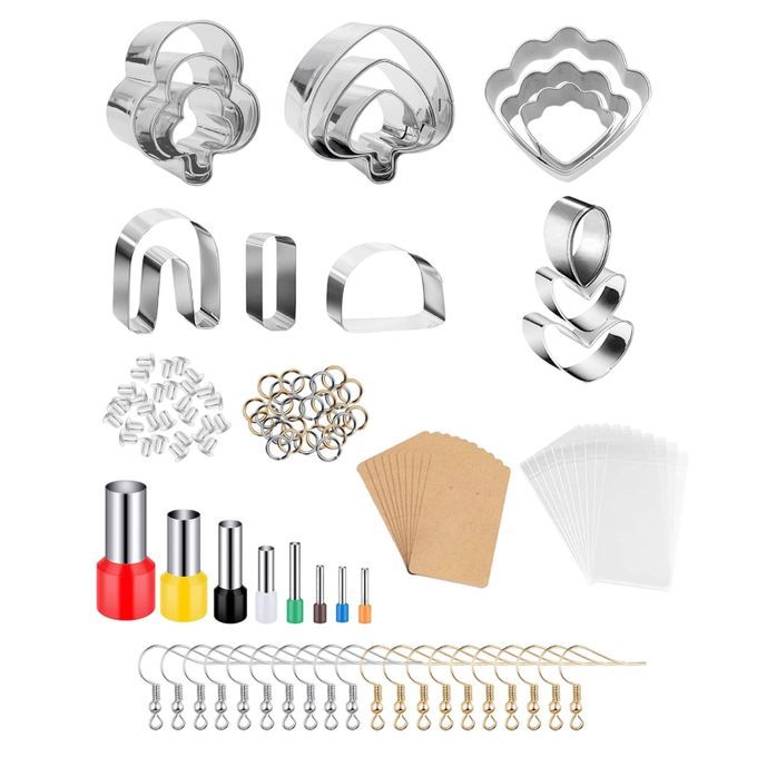 123 Count Polymer Clay Earring Cutters Set Premium Material Widely