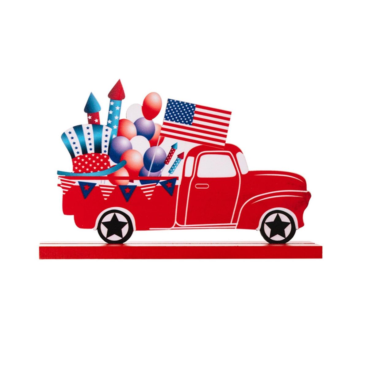 Independence Day Sign Happy Independence Day Party Tiered Tray Ornament Red