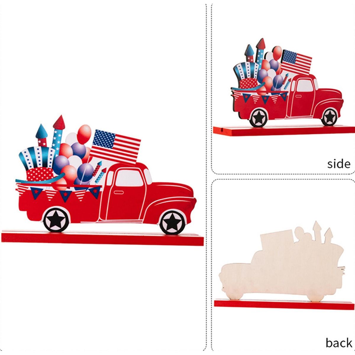 Independence Day Sign Happy Independence Day Party Tiered Tray Ornament Red