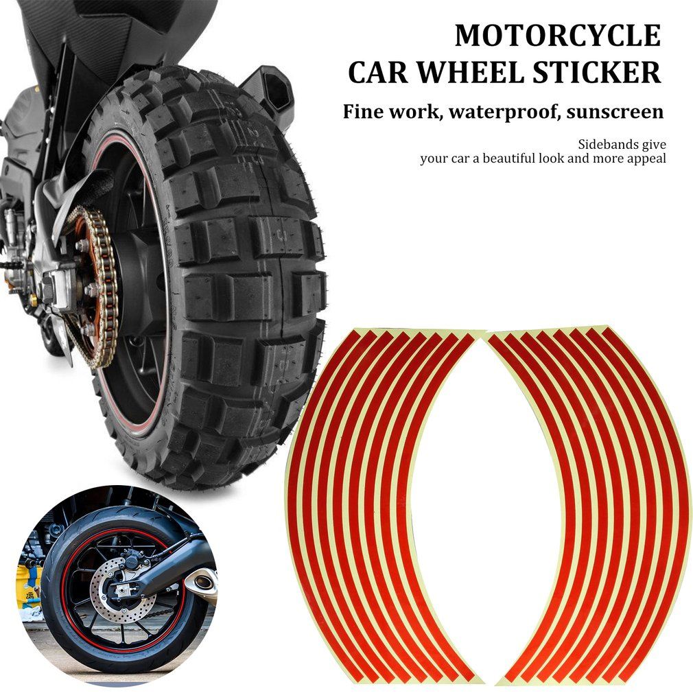 OR Car Wheel Sticker Wheel Rim Ring Stickers Modified Wheel Reflective Stickers