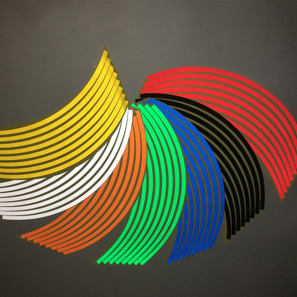 OR Car Wheel Sticker Wheel Rim Ring Stickers Modified Wheel Reflective Stickers