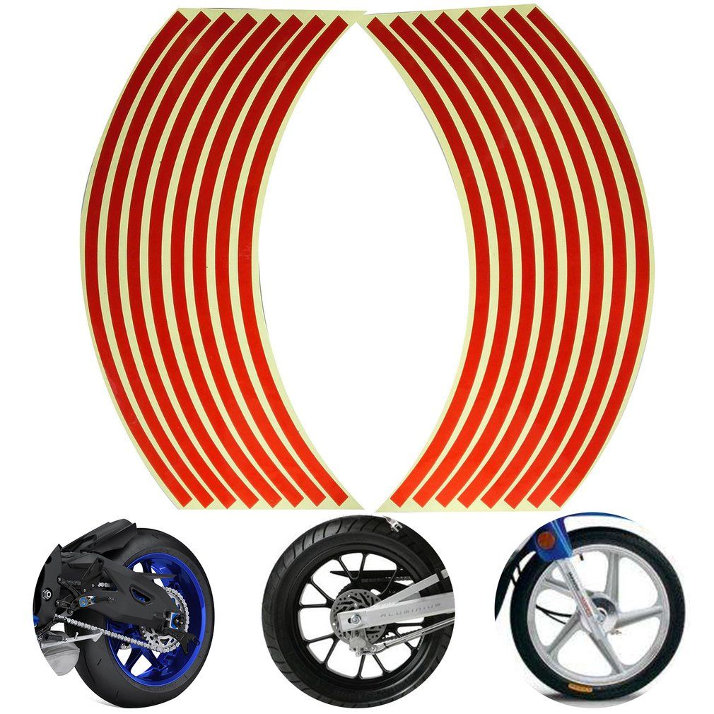 OR Car Wheel Sticker Wheel Rim Ring Stickers Modified Wheel Reflective Stickers