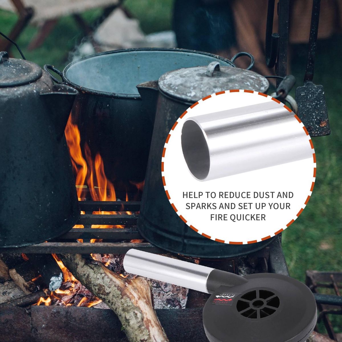 Outdoor Portable Electric Blower Barbecue Hair Dryer Fire Tool