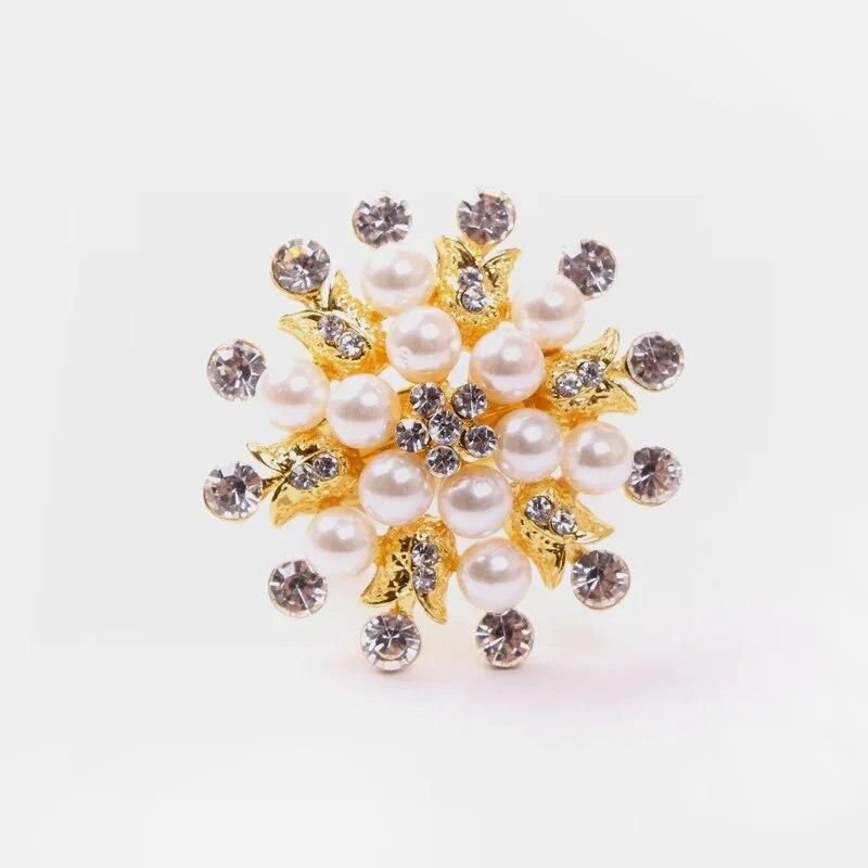 10pcs European luxury hotel mouth cloth ring pearl rhinestone flower type napkin ring tableware table accessories