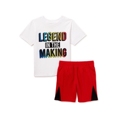 White Tee And Short Set
