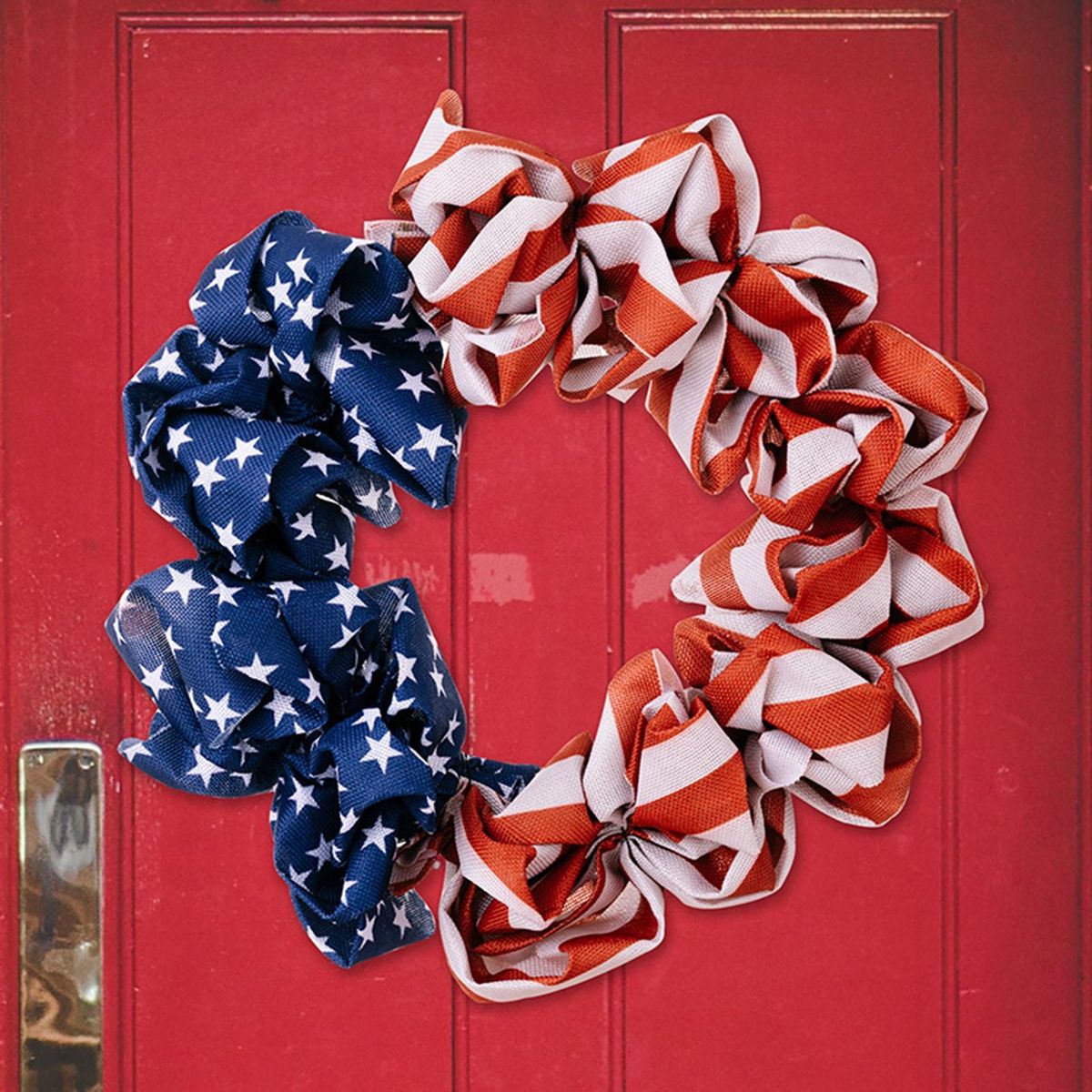 Door Hanging Garland Memorial Day Garland Pendant Blue and Red