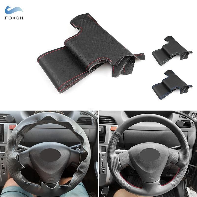 For Toyota Corolla 2006 - 2010 Matrix 2009 Auris 2007 2008 2009 Hand-stitched Car Steering Wheel Cover Decor Leather Accessories