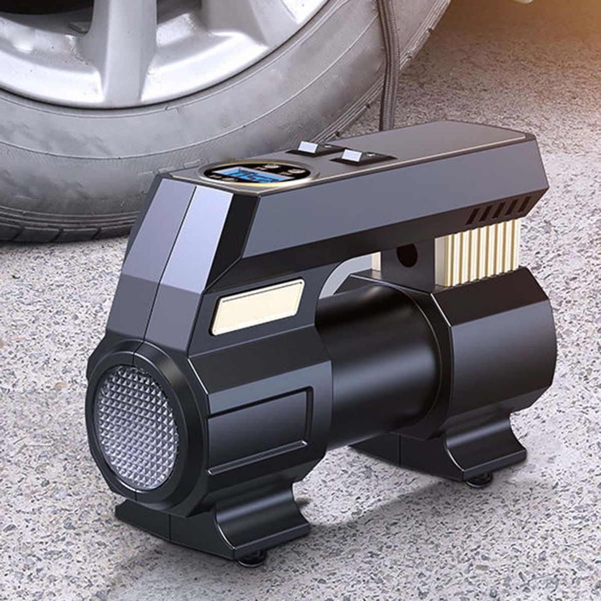 Car Air Pump 12V Heavy Duty Auto Tyre Pump Electric Digital Display
