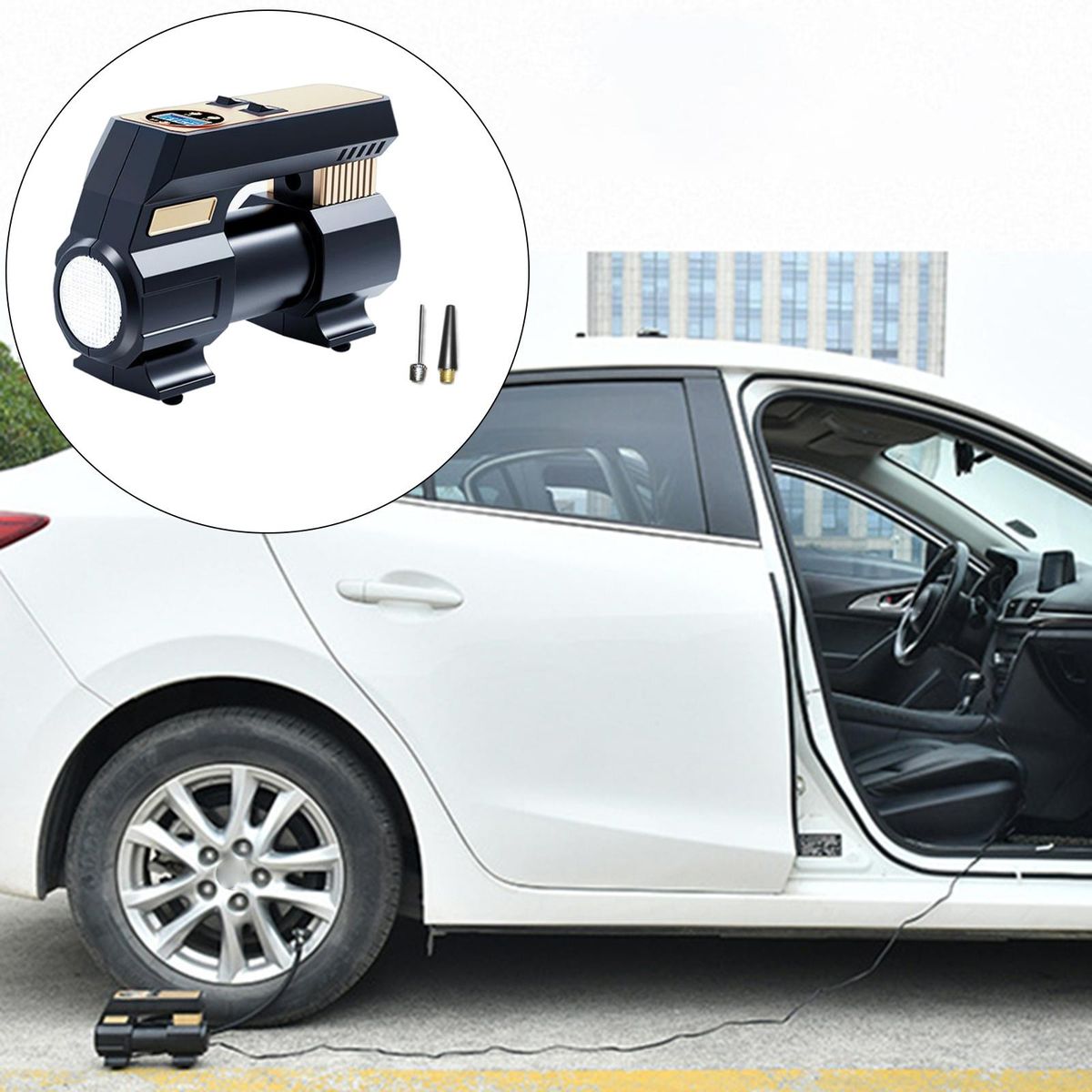 Car Air Pump 12V Heavy Duty Auto Tyre Pump Electric Digital Display