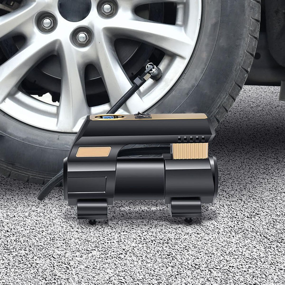 Car Air Pump 12V Heavy Duty Auto Tyre Pump Electric Digital Display