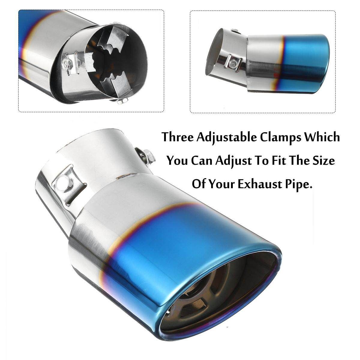 2.5'' 63mm Car Truck Stainless Steel End Tip Pipe Exhaust Muffler Tail-Type 2 Flower Mouth