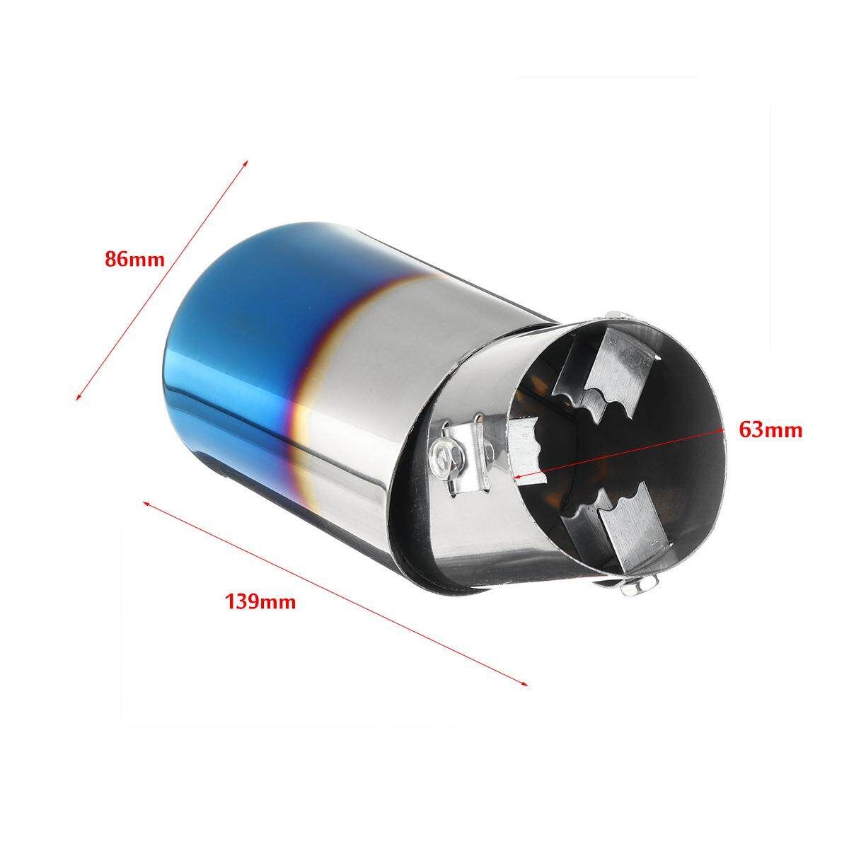 2.5'' 63mm Car Truck Stainless Steel End Tip Pipe Exhaust Muffler Tail-Type 2 Flower Mouth