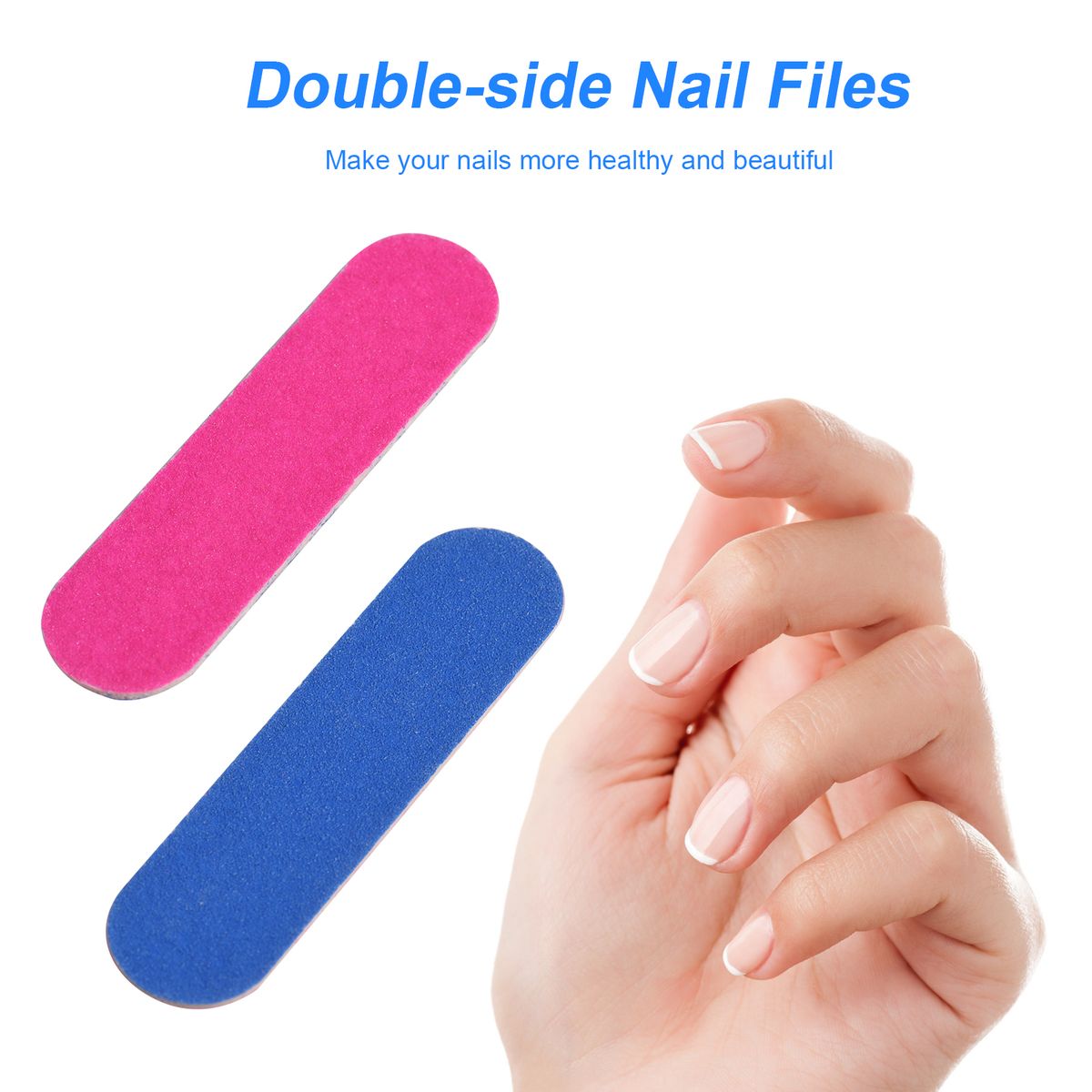 10Pcs Double-side Nail Files Mini Disposable Nail Buffer DIY