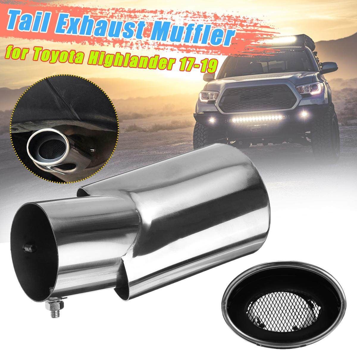 Car Stailess Steel Tail Exhaust Muffler Pipe Tip For Toyota Highlander 2017-2019
