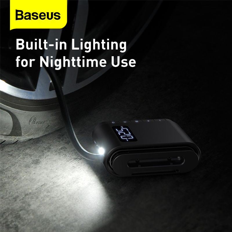 Baseus Air Compressor Car Tyre Inflator Motorcycle Bicyle Tire Inflatable Digital Portable Electric Auto Pump For Car Compressor