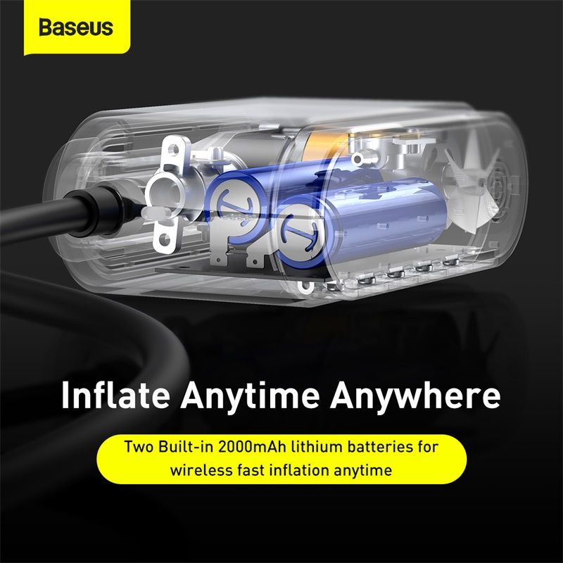 Baseus Air Compressor Car Tyre Inflator Motorcycle Bicyle Tire Inflatable Digital Portable Electric Auto Pump For Car Compressor