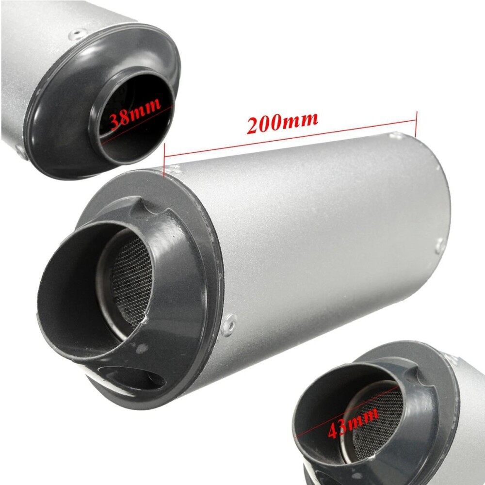 38mm Motorcycle Racing Exhaust Muffler For 125 150 160cc Dirt Pit Bike ATV White White (white)