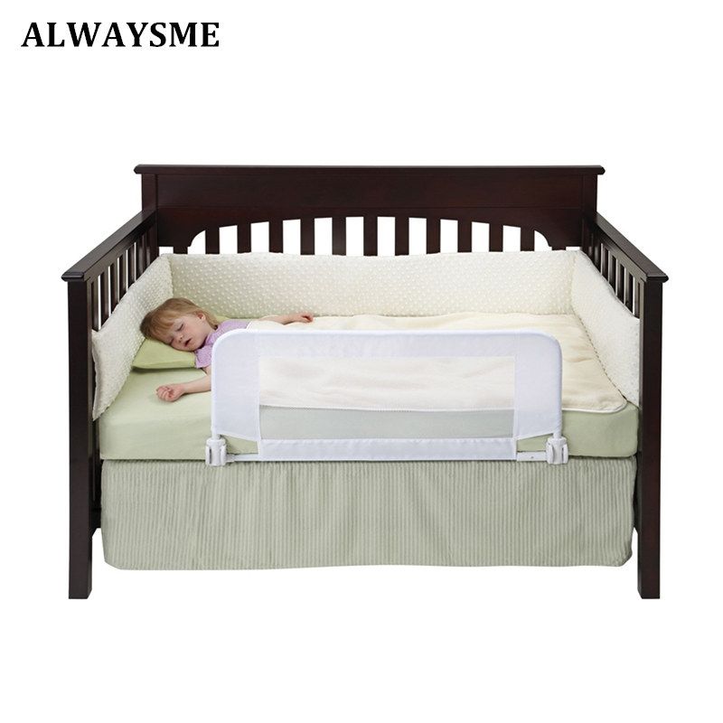 ALWAYSME 81X40CM Baby Kids Toddler Convertible Crib Bed Rail Guard