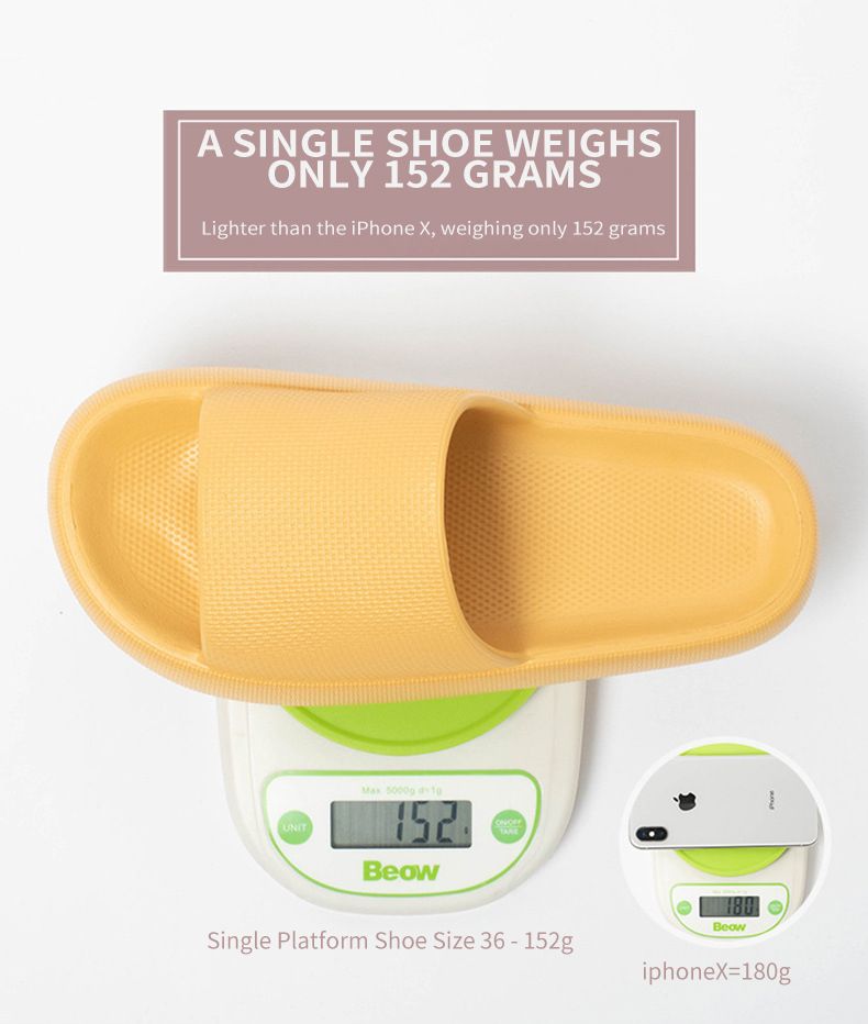 Unisex Slippers Thick Bottom Silent Non-slip EVA Sandals