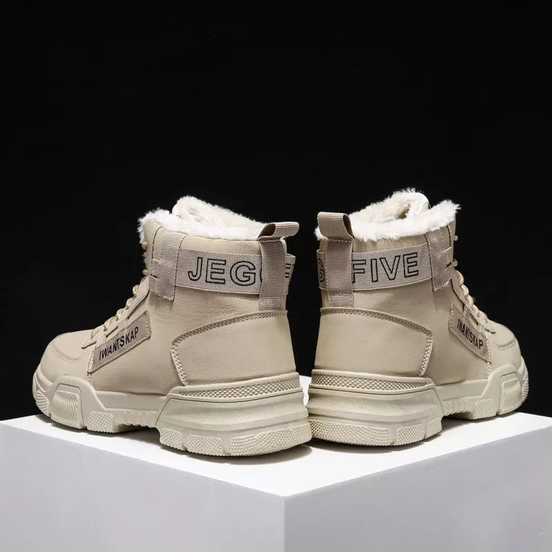 Amazing Men High-Top Quality Ankle Boots Shoes Sneakers With Fur