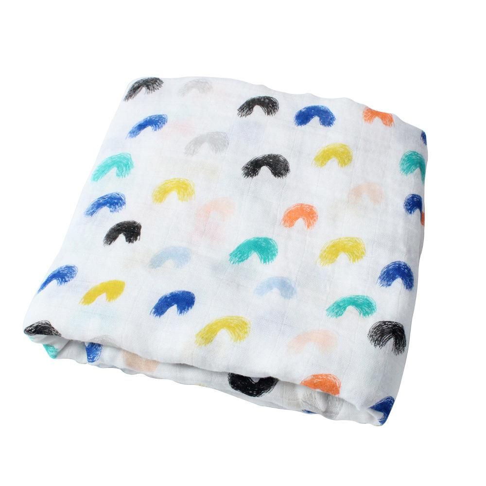 Ins Popular Original Cotton Bamboo Fiber Double-Layer Gauze Bath Towel Newborn Swaddling B